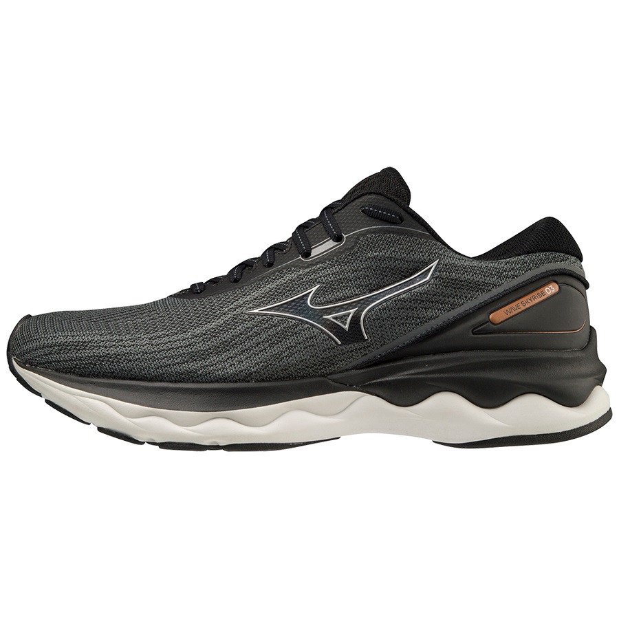 Black Men's Mizuno Wave Skyrise 3 Running Shoes | Philippines-379682