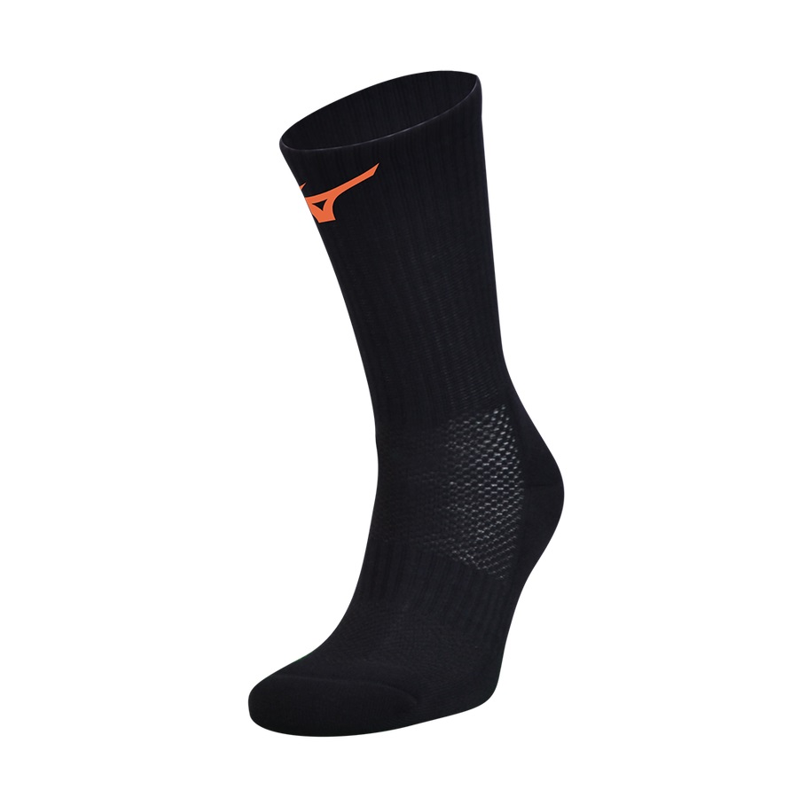 Black / Orange Men's Mizuno Handball pair Sports Socks | Philippines-438215