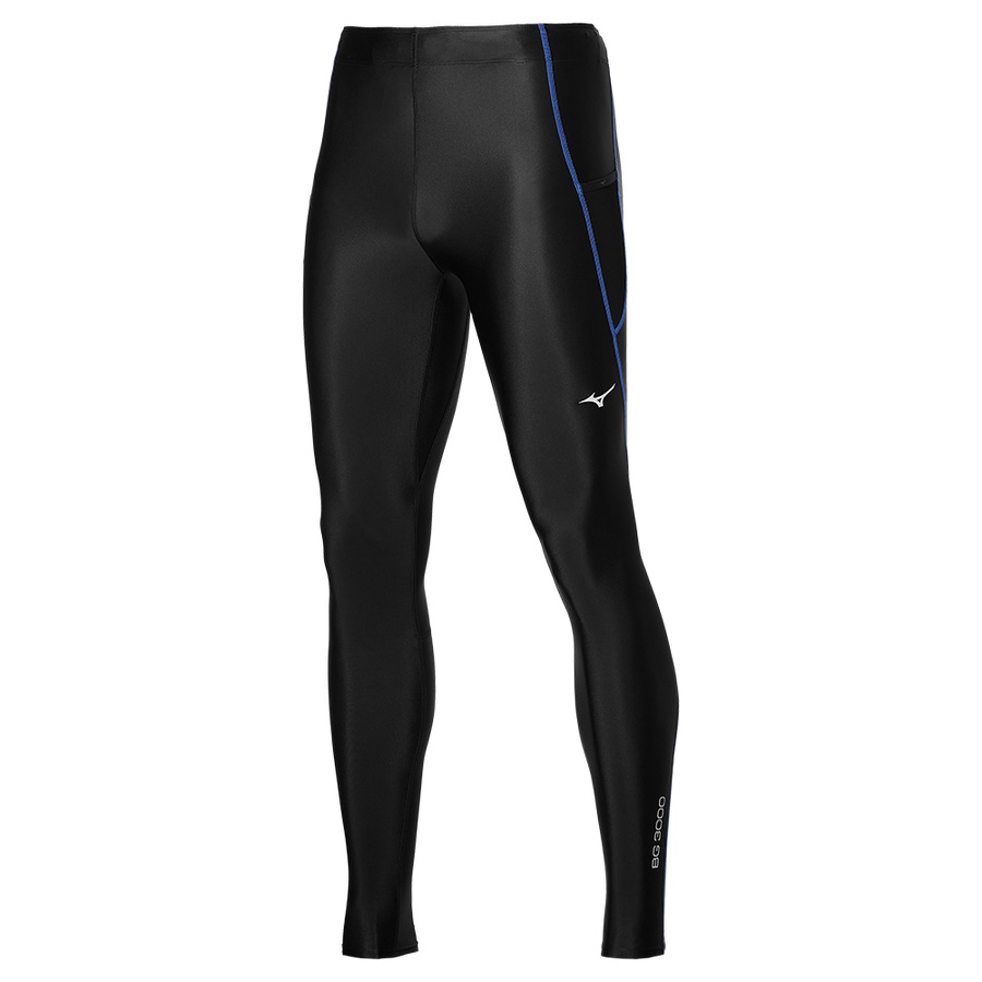 Black / Purple Blue Men's Mizuno BG3000 Long Tights | Philippines-074925