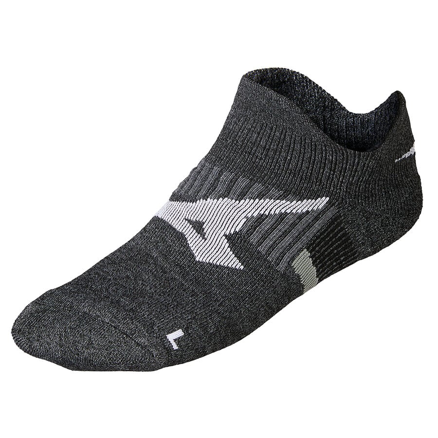 Black Women's Mizuno DryLite Race Mid Sports Socks | Philippines-648710