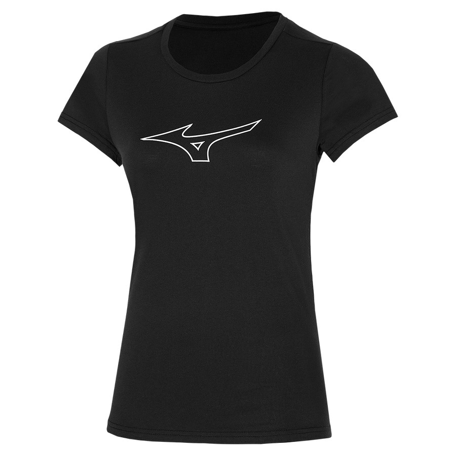 Black Women's Mizuno Rb Logo Tee | Philippines-842506