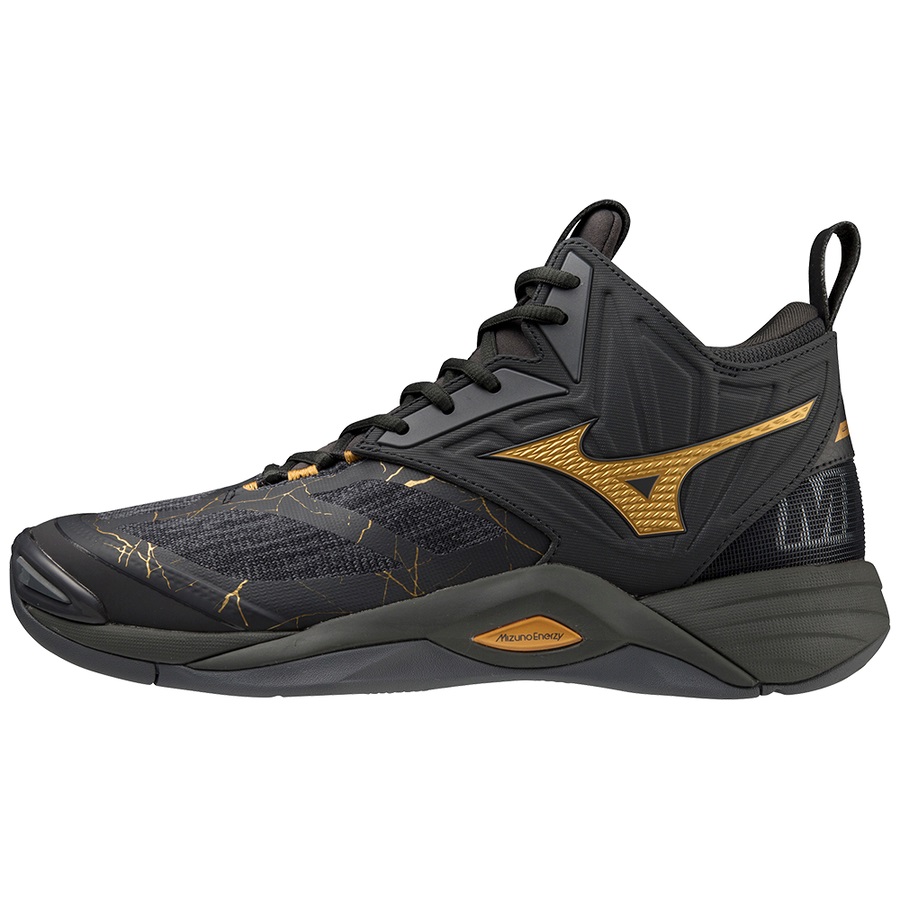 Black Women's Mizuno Wave Momentum 2 Mid Volleyball Shoes | Philippines-042831