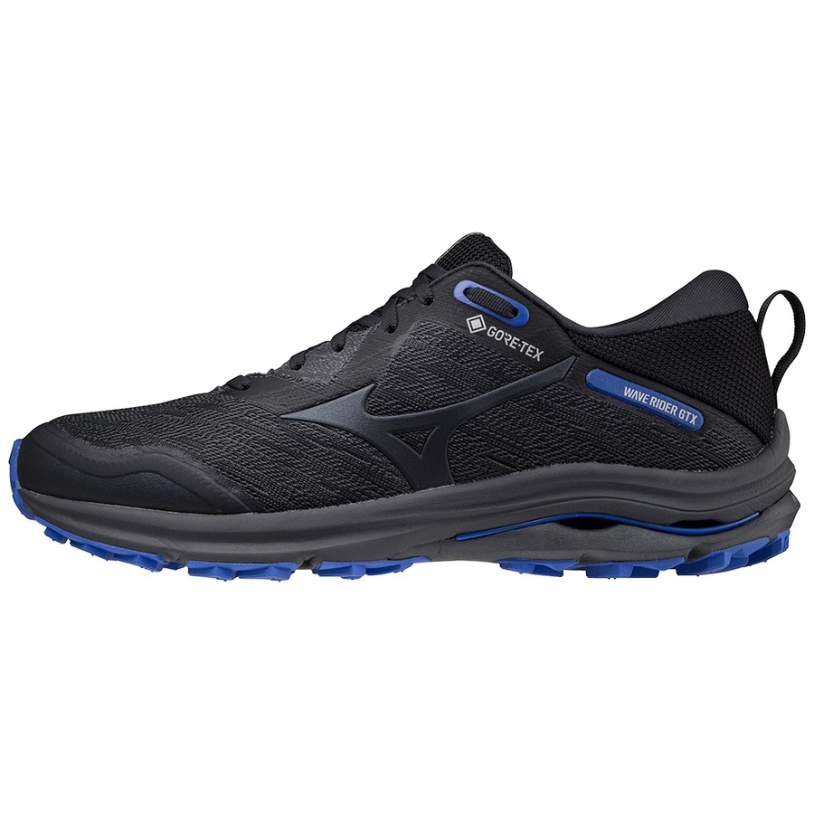 Blue Black Men's Mizuno Wave Rider GTX Trail Running Shoes | Philippines-937605