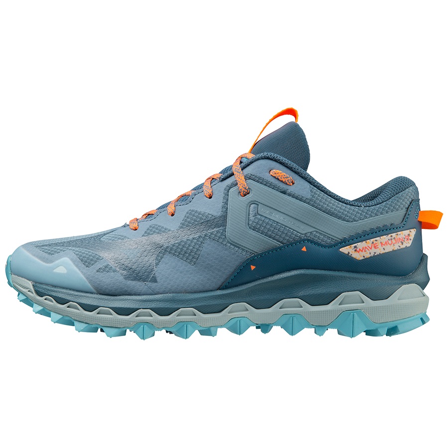 Blue / Blue / Light Orange Men's Mizuno WAVE MUJIN 9 Trail Running Shoes | Philippines-512604