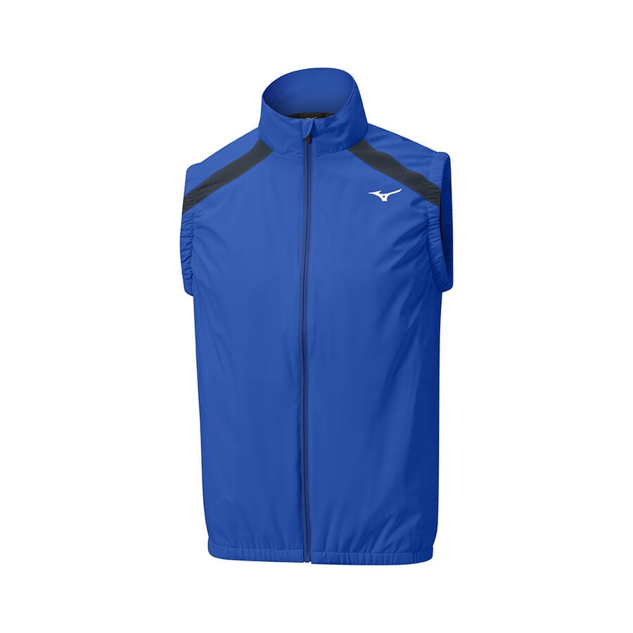 Blue Men's Mizuno Breath Thermo Move Tech Vests | Philippines-185726