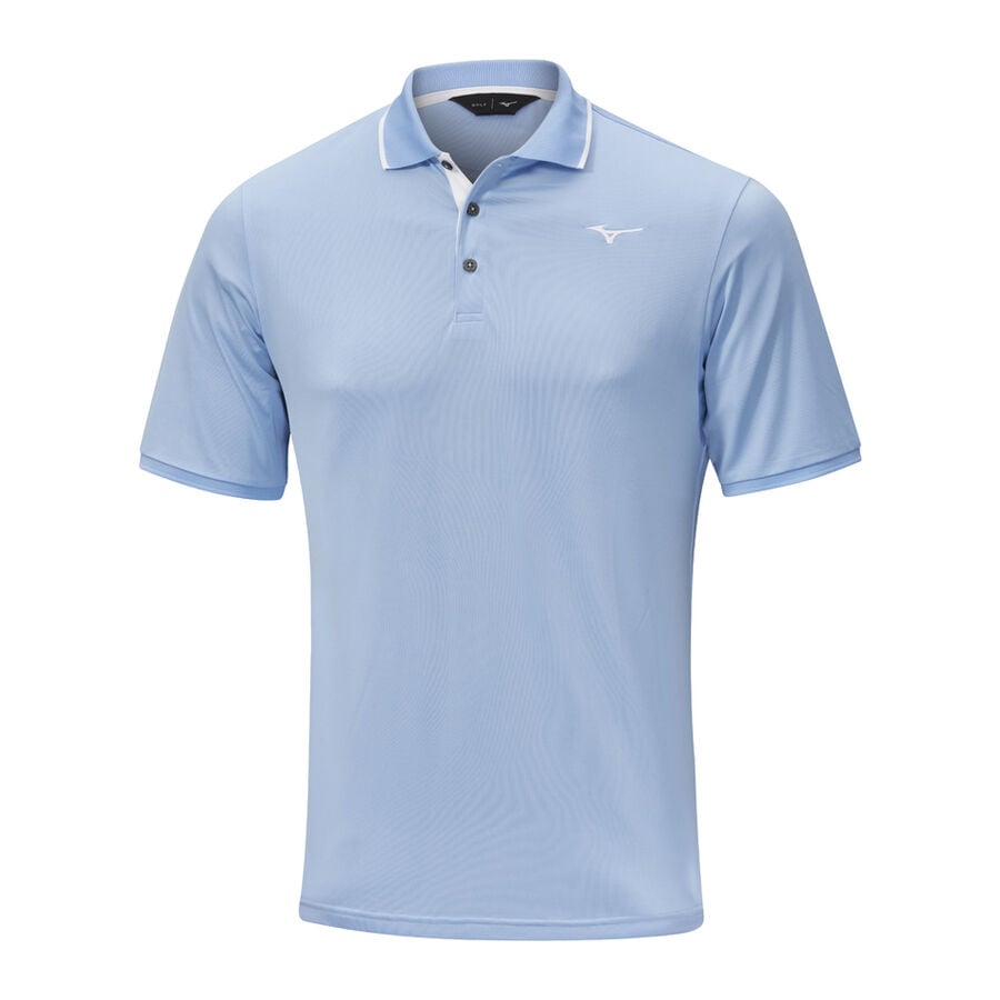 Blue Men's Mizuno Move Tech Quick Dry Polo Plus Tops | Philippines-350862