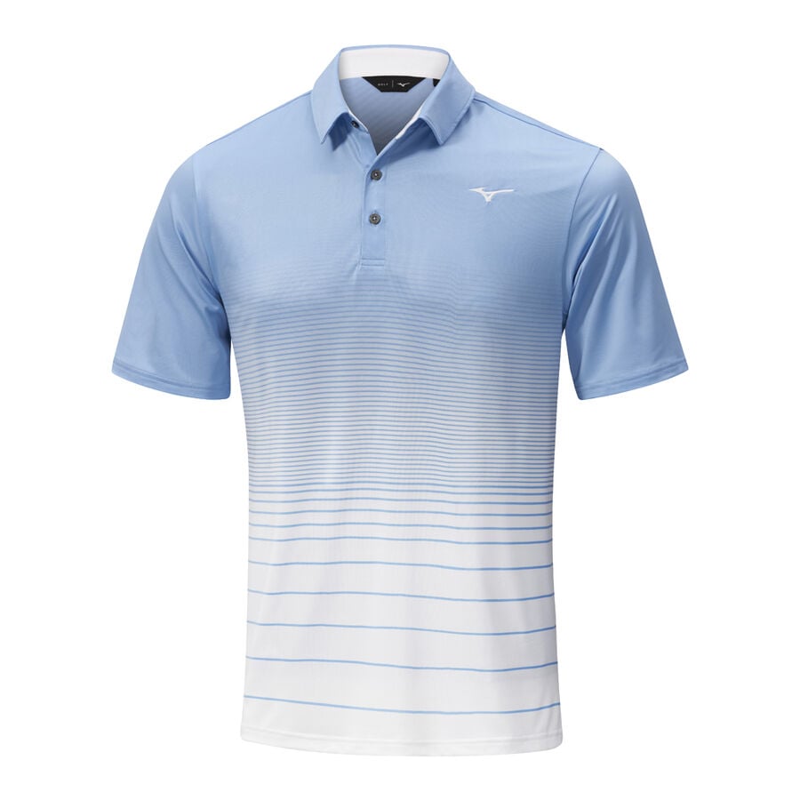 Blue Men's Mizuno Quick Dry Mirage Polo Tops | Philippines-638149