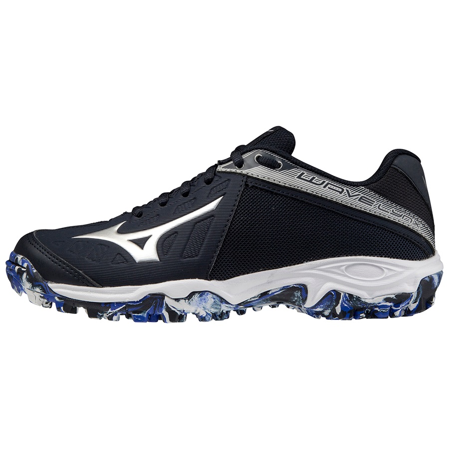 Blue / Red Men's Mizuno Wave Lynx Field Hockey Shoes | Philippines-106284