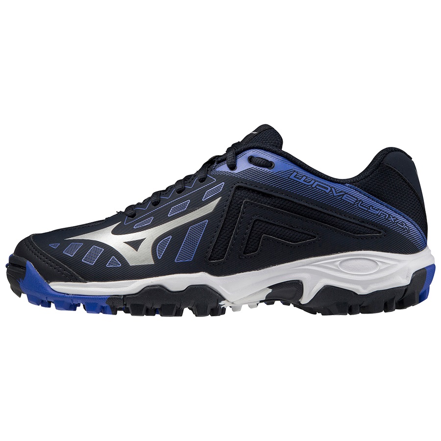 Blue / Red Men's Mizuno Wave Lynx Junior Field Hockey Shoes | Philippines-175403