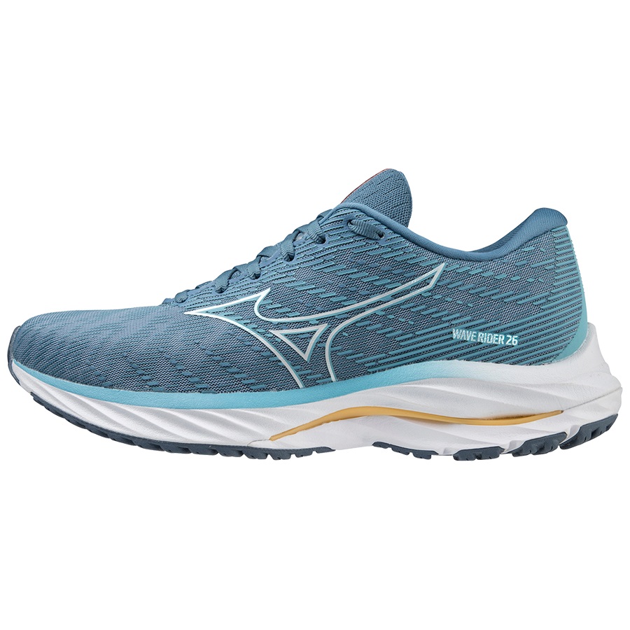 Blue / White Women's Mizuno Wave Rider 26 Running Shoes | Philippines-694135