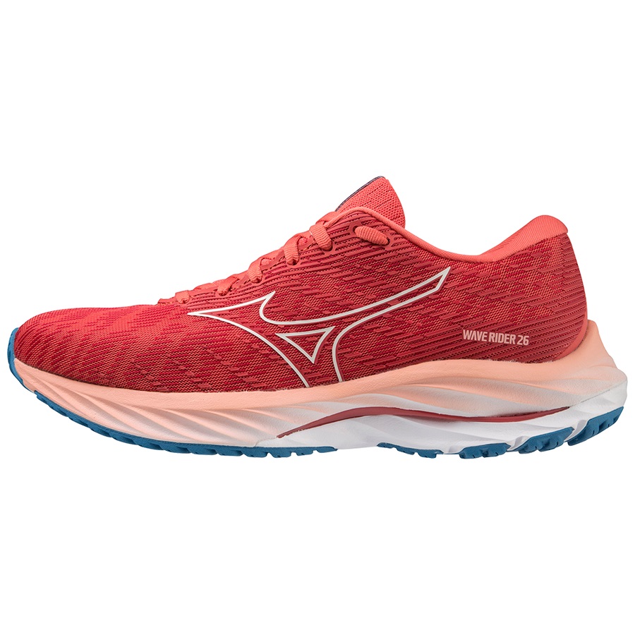 Brown Coral / Grey / Blue Women's Mizuno Wave Rider 26 Running Shoes | Philippines-698475