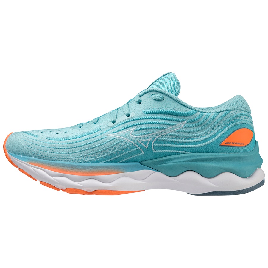 Brown / White / Light Orange Women's Mizuno WAVE SKYRISE 4 Running Shoes | Philippines-285671