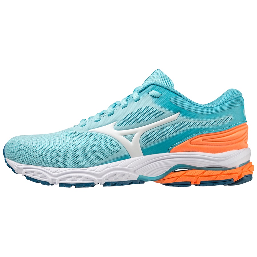 Brown / White / Light Orange Women's Mizuno Wave Prodigy 4 Running Shoes | Philippines-920387