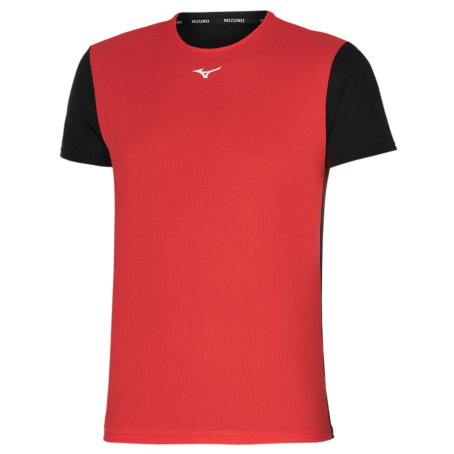 Burgundy Men's Mizuno Dryaeroflow Tee | Philippines-856194