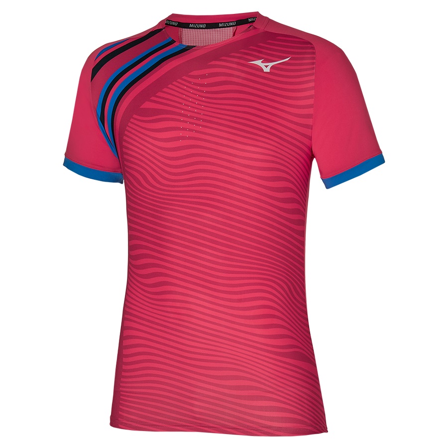 Claret Men's Mizuno Shadow Graphic Tee | Philippines-759081