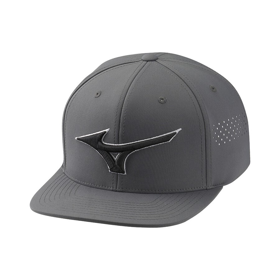 Dark Grey Men's Mizuno Tour Flat Snapback Sports Headwear | Philippines-571698