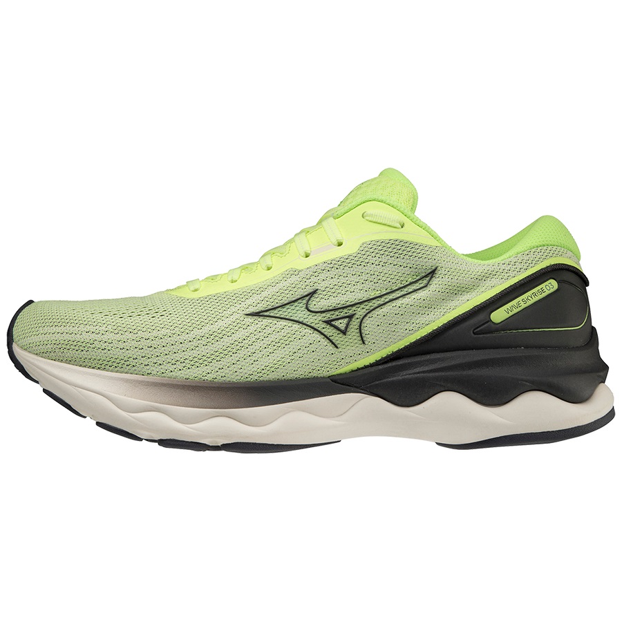 Green Men's Mizuno Wave Skyrise 3 Running Shoes | Philippines-725863