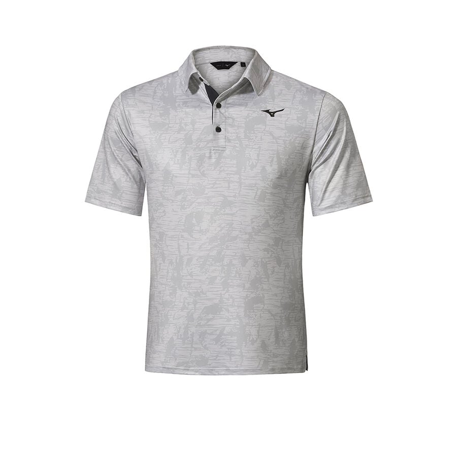 Grey Men's Mizuno QD Hazard Polo Tops | Philippines-240986