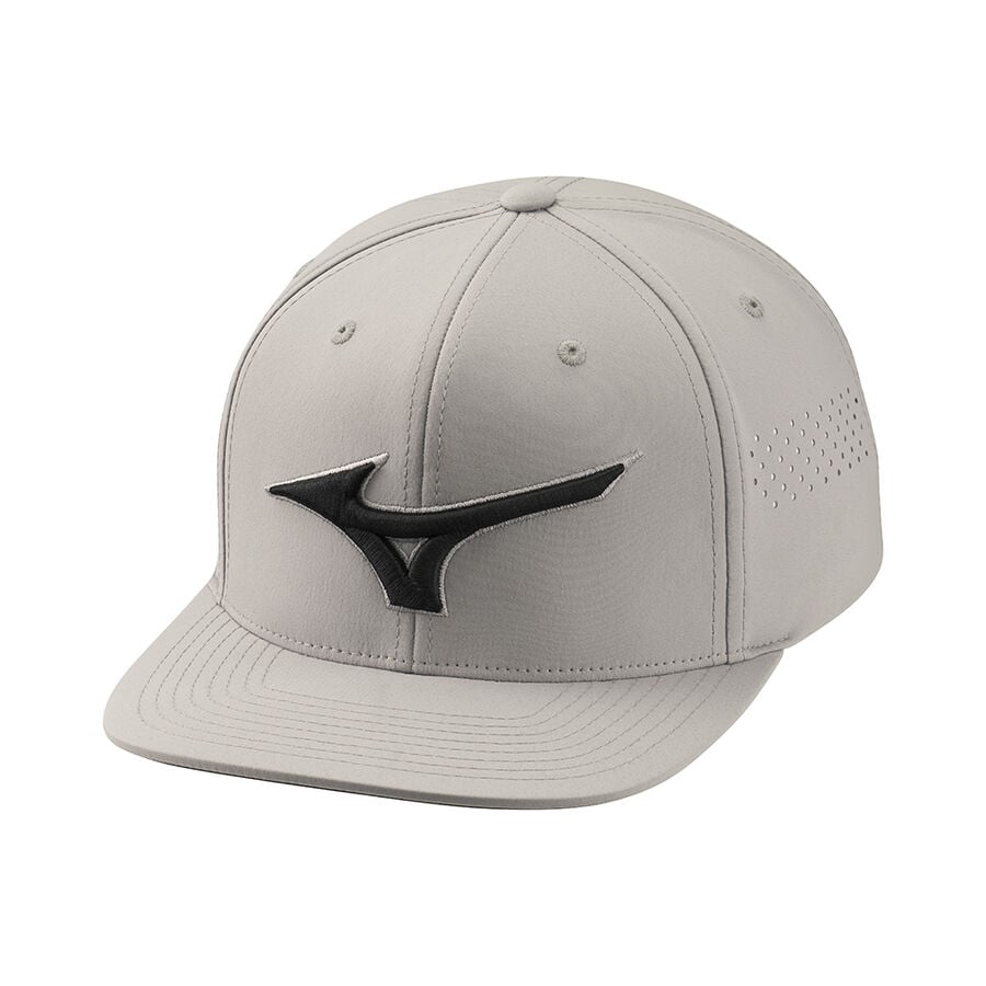 Grey Men's Mizuno Tour Flat Snapback Sports Headwear | Philippines-834652