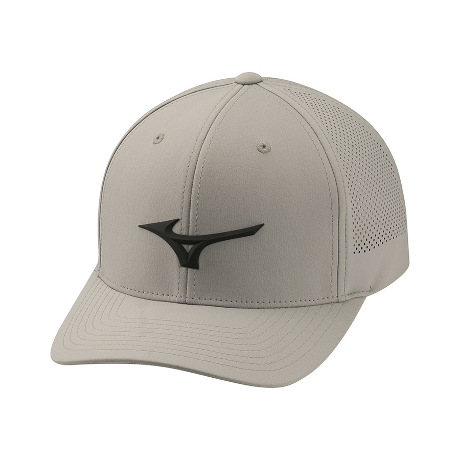 Grey Men's Mizuno Tour Vent Adjustable Sports Headwear | Philippines-380472