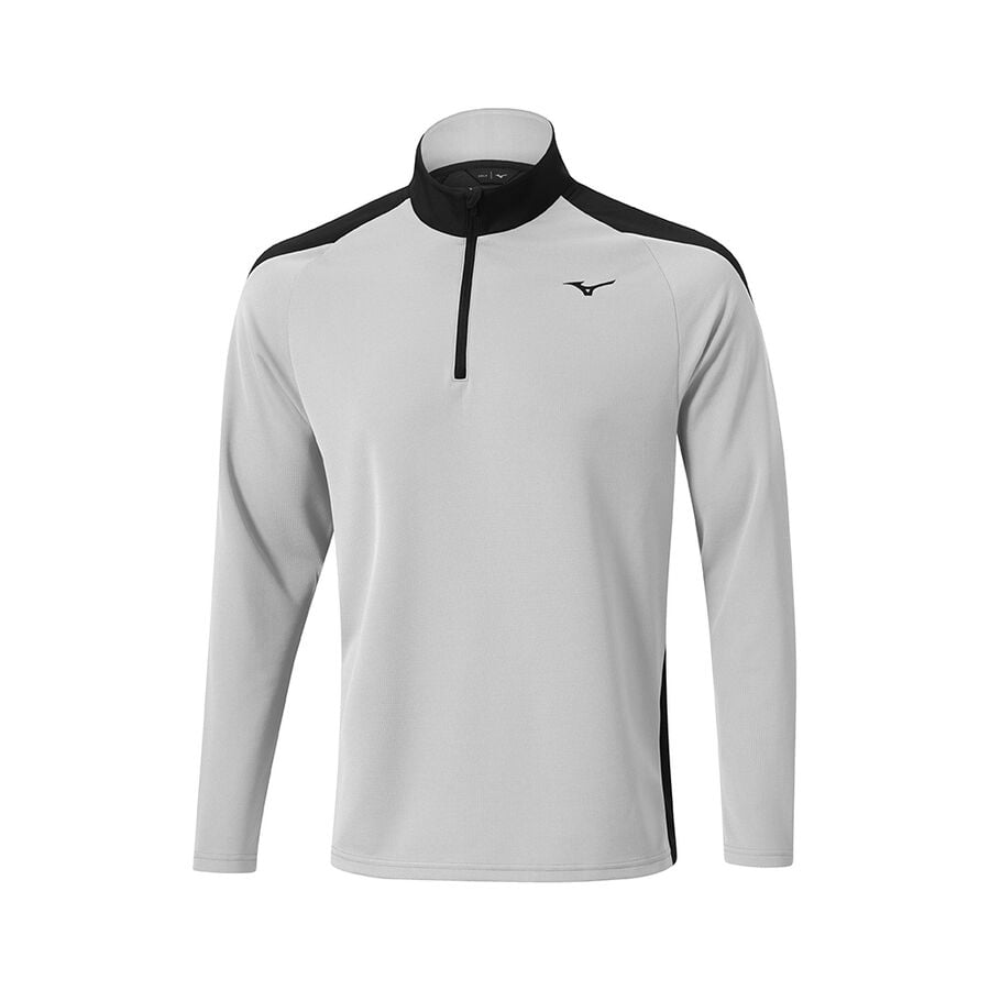 Grey Men's Mizuno Winter Breeze 1/4 Zip Tops | Philippines-512839