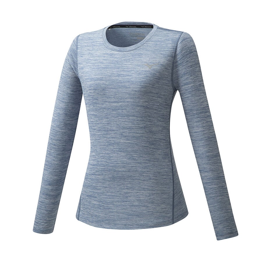 Light Blue Women's Mizuno Impulse Core LS Tee | Philippines-407831