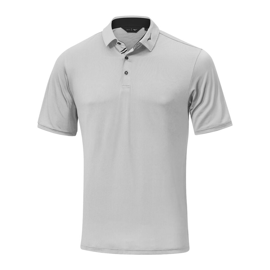 Light Grey Men's Mizuno Move Tech Quick Dry Polo Tops | Philippines-973814