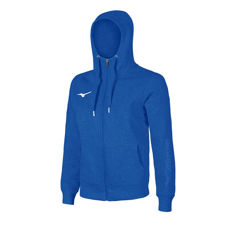 Navy Men's Mizuno Sweat FZ Hoodie | Philippines-310645