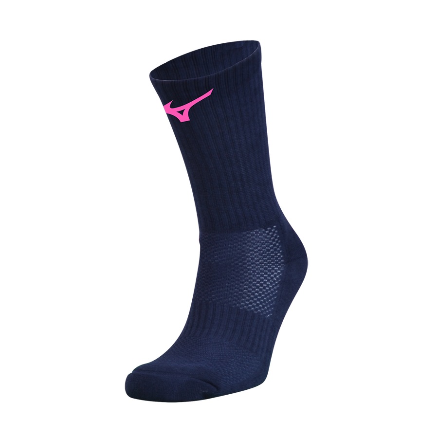 Navy / Pink Men's Mizuno Handball pair Sports Socks | Philippines-186352