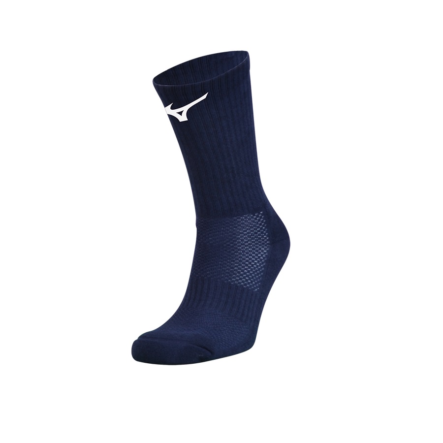 Navy / White Men's Mizuno Handball pair Sports Socks | Philippines-031274