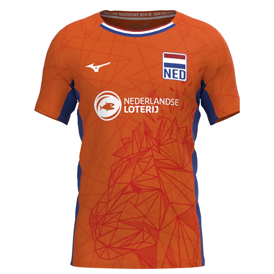 Orange Men's Mizuno Nevobo Volleyball Match Shirt | Philippines-096842