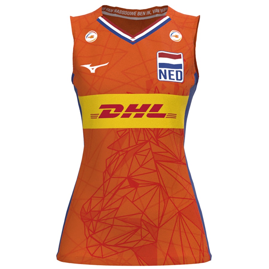 Orange Women's Mizuno Nevobo Volleyball Match Shirt | Philippines-863570