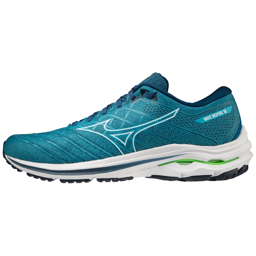 Peacock Men's Mizuno Wave Inspire 18 Running Shoes | Philippines-034218