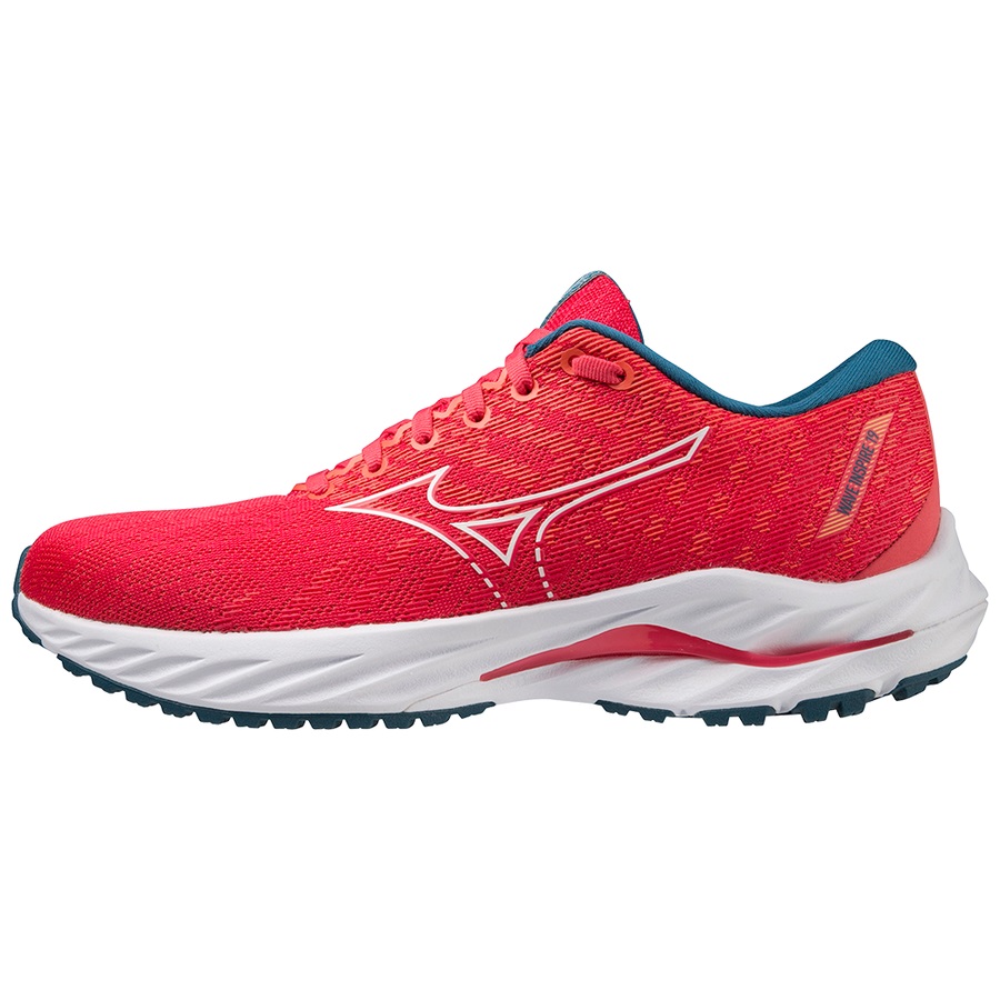 Pink / White / Blue Women's Mizuno Wave Inspire 19 Running Shoes | Philippines-375619