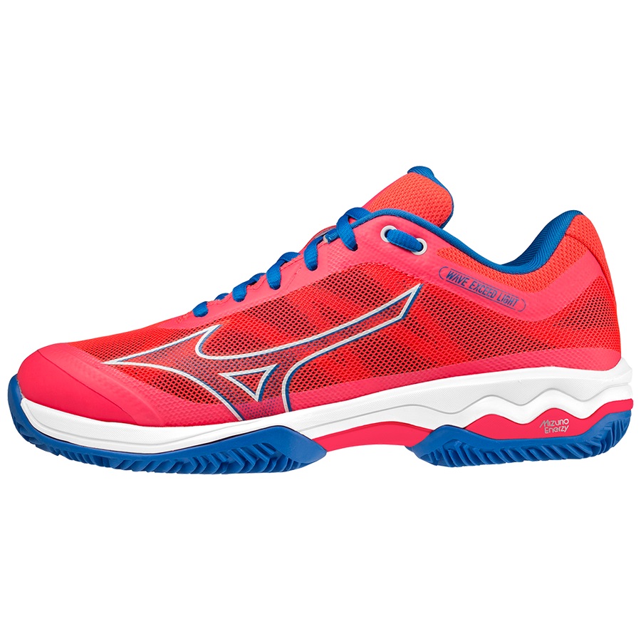 Pink / White / Blue Women's Mizuno Wave Exceed Light Padel Shoes | Philippines-471280