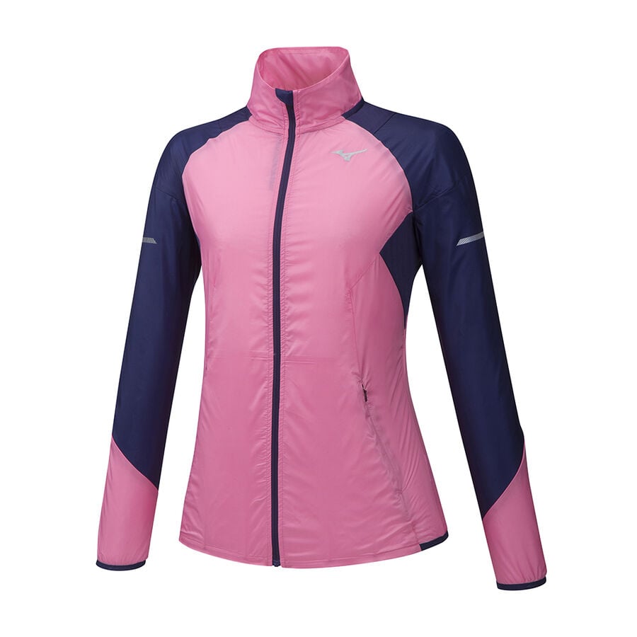 Pink Women's Mizuno Aero Windtop Jackets | Philippines-798306