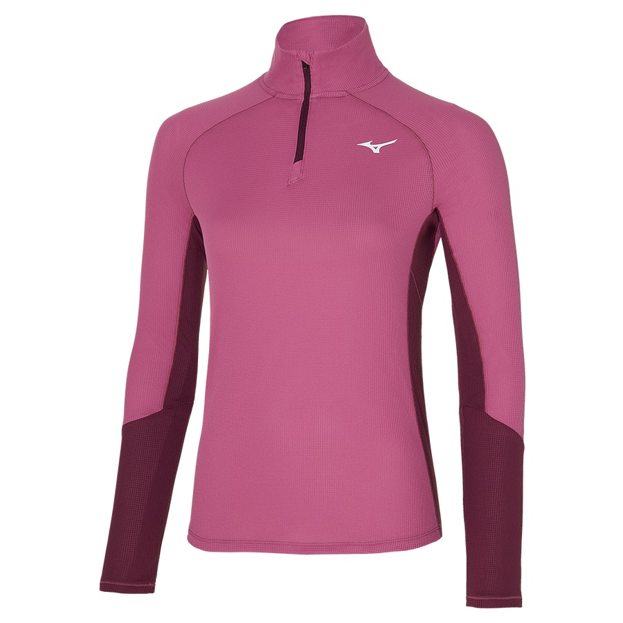 Pink Women's Mizuno Dryaeroflow Ls Tee | Philippines-578109