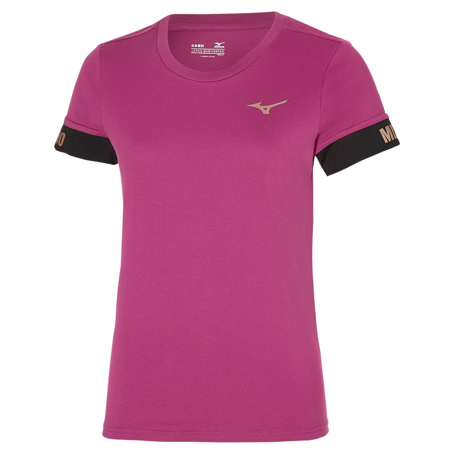 Pink Women's Mizuno Mizuno Tee | Philippines-120346