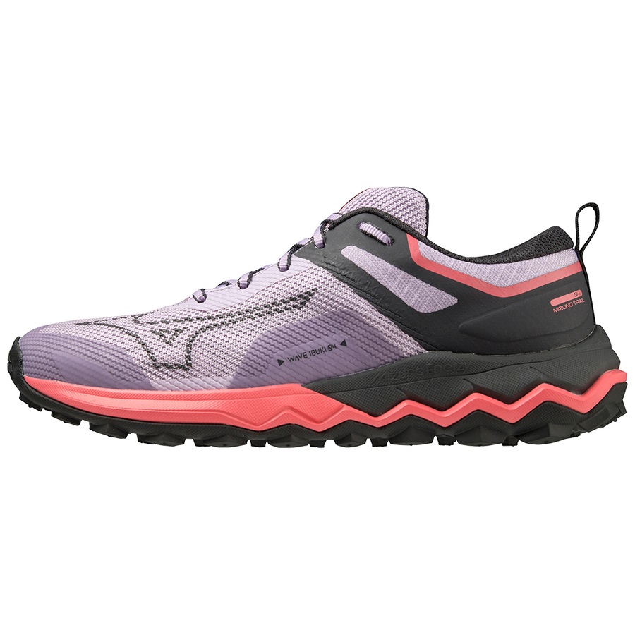 Purple / Black / Orange Coral Women's Mizuno WAVE IBUKI 4 Trail Running Shoes | Philippines-483576