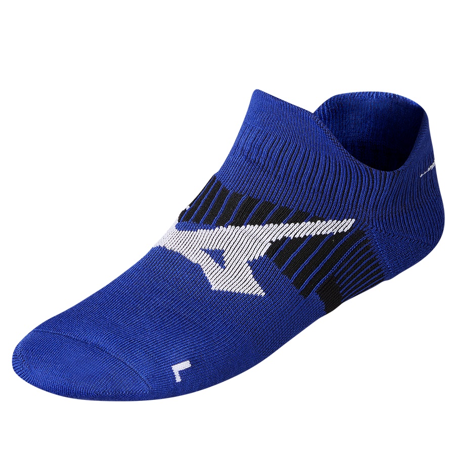 Purple Blue Men's Mizuno DryLite Race Mid Sports Socks | Philippines-162583