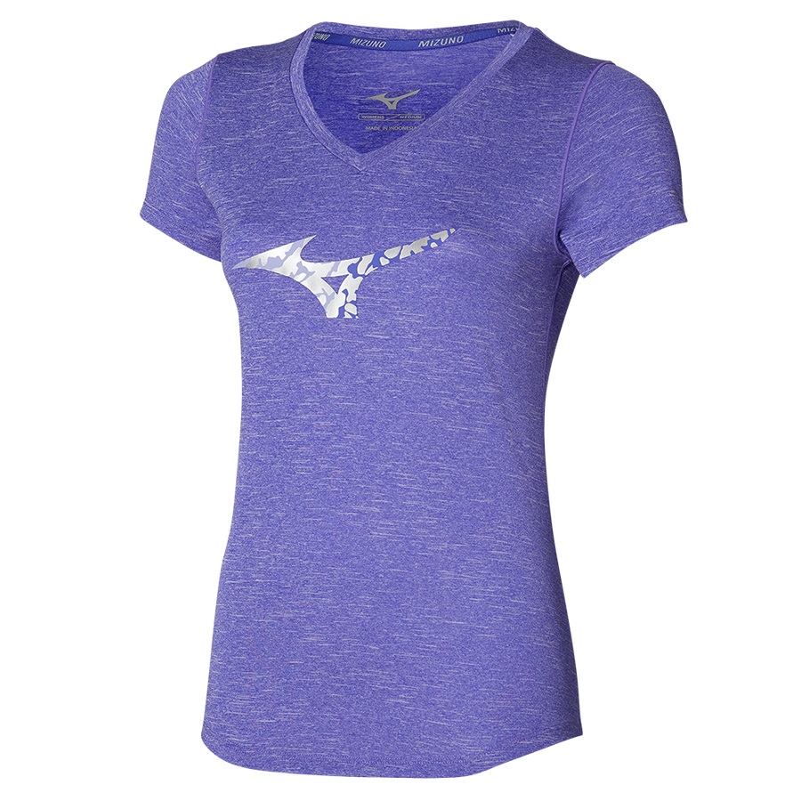 Purple Blue Women's Mizuno Impulse Core RB T-Shirts | Philippines-128473