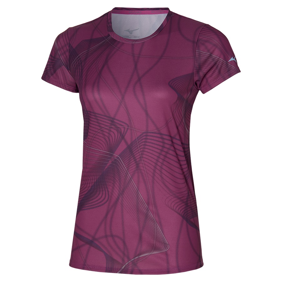 Purple Women's Mizuno Graphic Tee | Philippines-306519