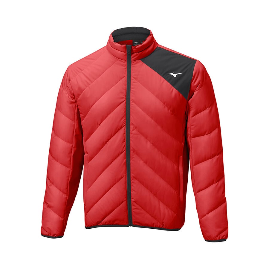 Red Men's Mizuno Breath Thermo Move Down Jackets | Philippines-369275