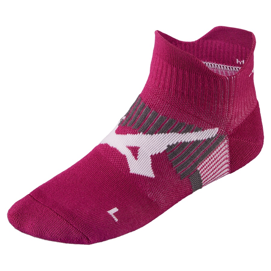 Red Men's Mizuno DryLite Race Mid Sports Socks | Philippines-327964