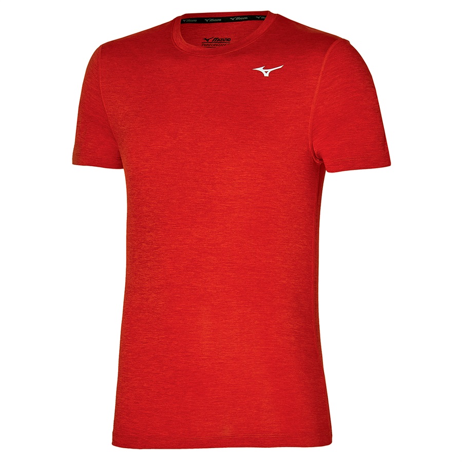 Red Men's Mizuno Impulse Core Tee | Philippines-439615