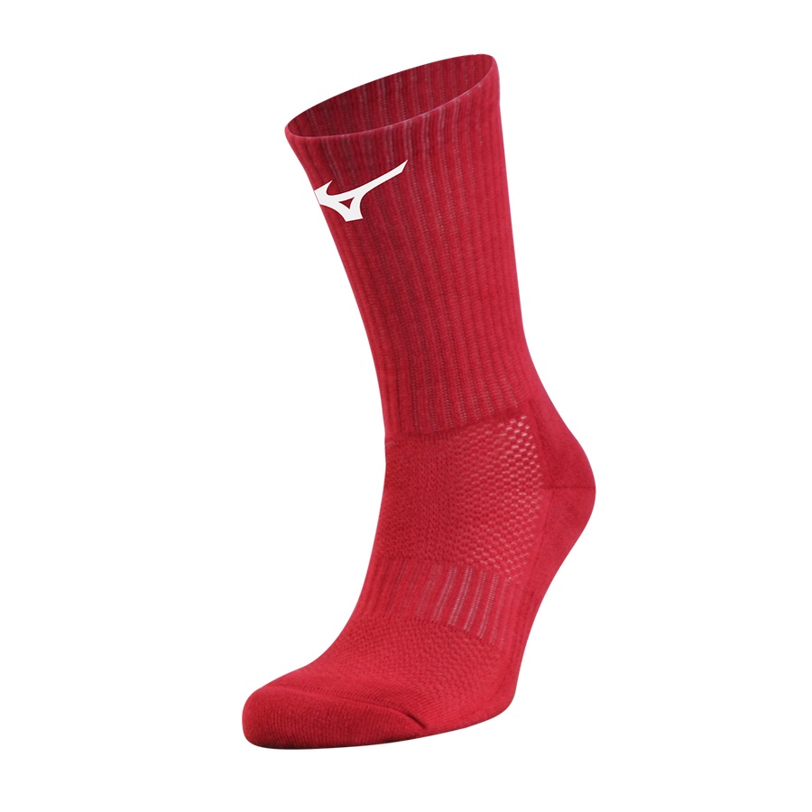 Red / White Men's Mizuno Handball pair Sports Socks | Philippines-953617