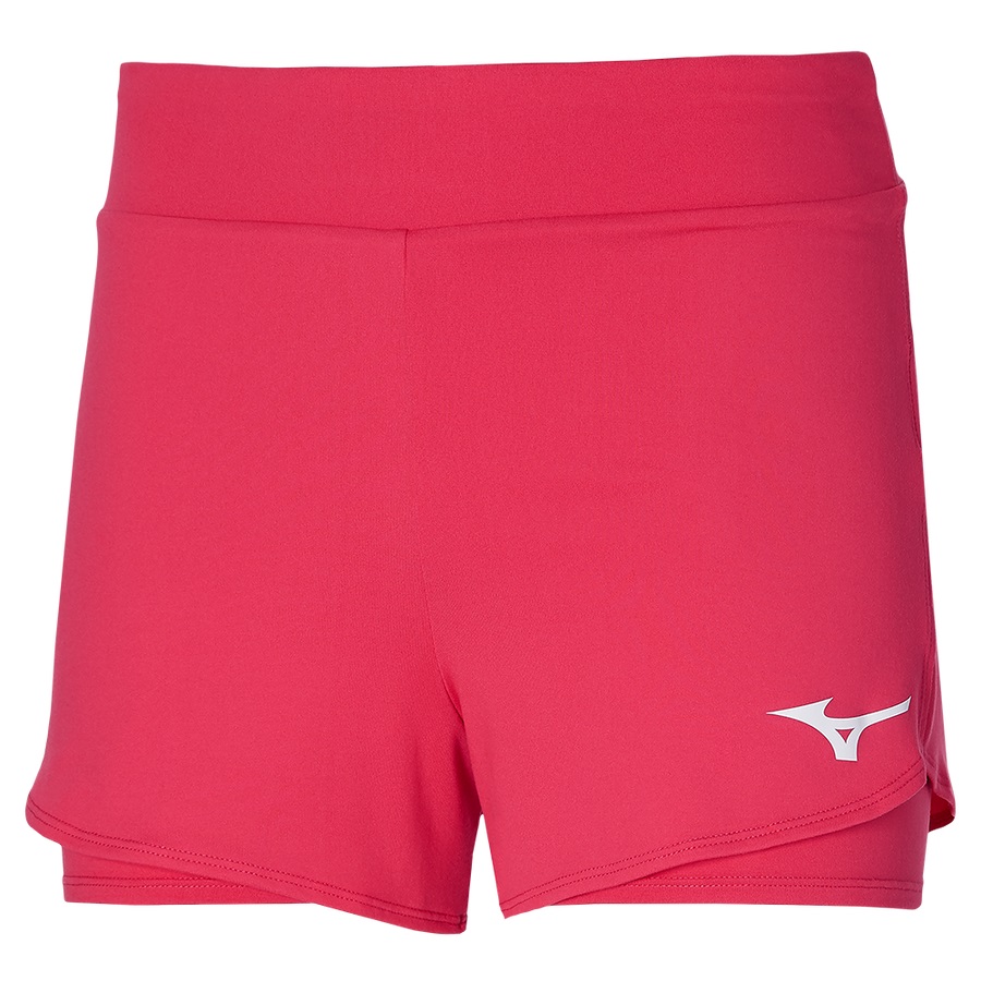 Red Women's Mizuno Flex Shorts | Philippines-675091