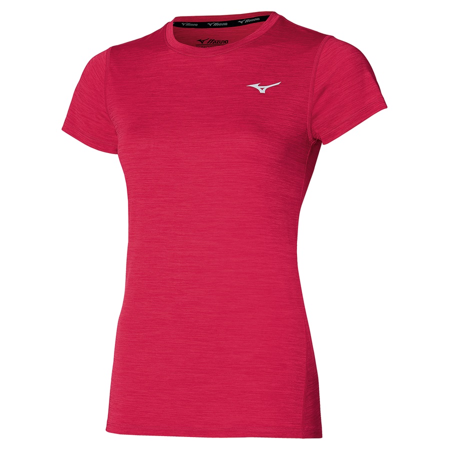 Rose Red Women's Mizuno Impulse Core Tee | Philippines-176489