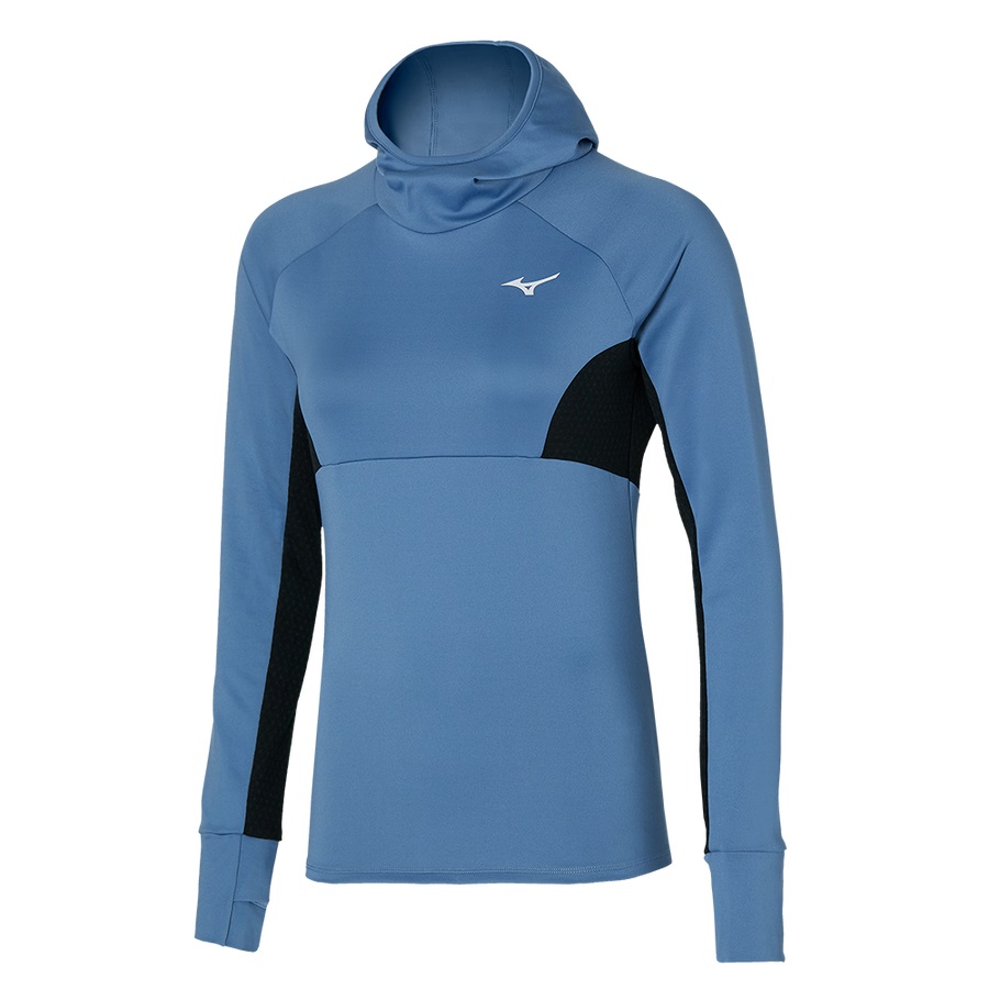 Royal Women's Mizuno Warmalite Hooded Ls Tops | Philippines-679128