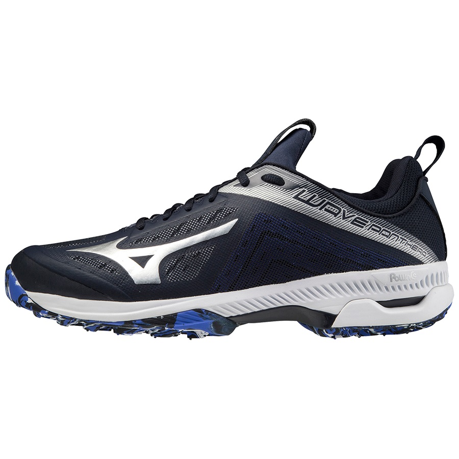 Silver / Blue Men's Mizuno Wave Panthera Field Hockey Shoes | Philippines-593104